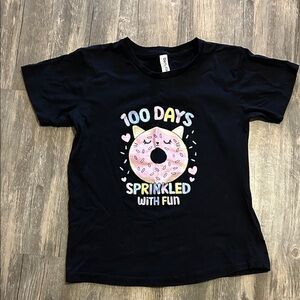 100 days of school donut kitty shirt youth large